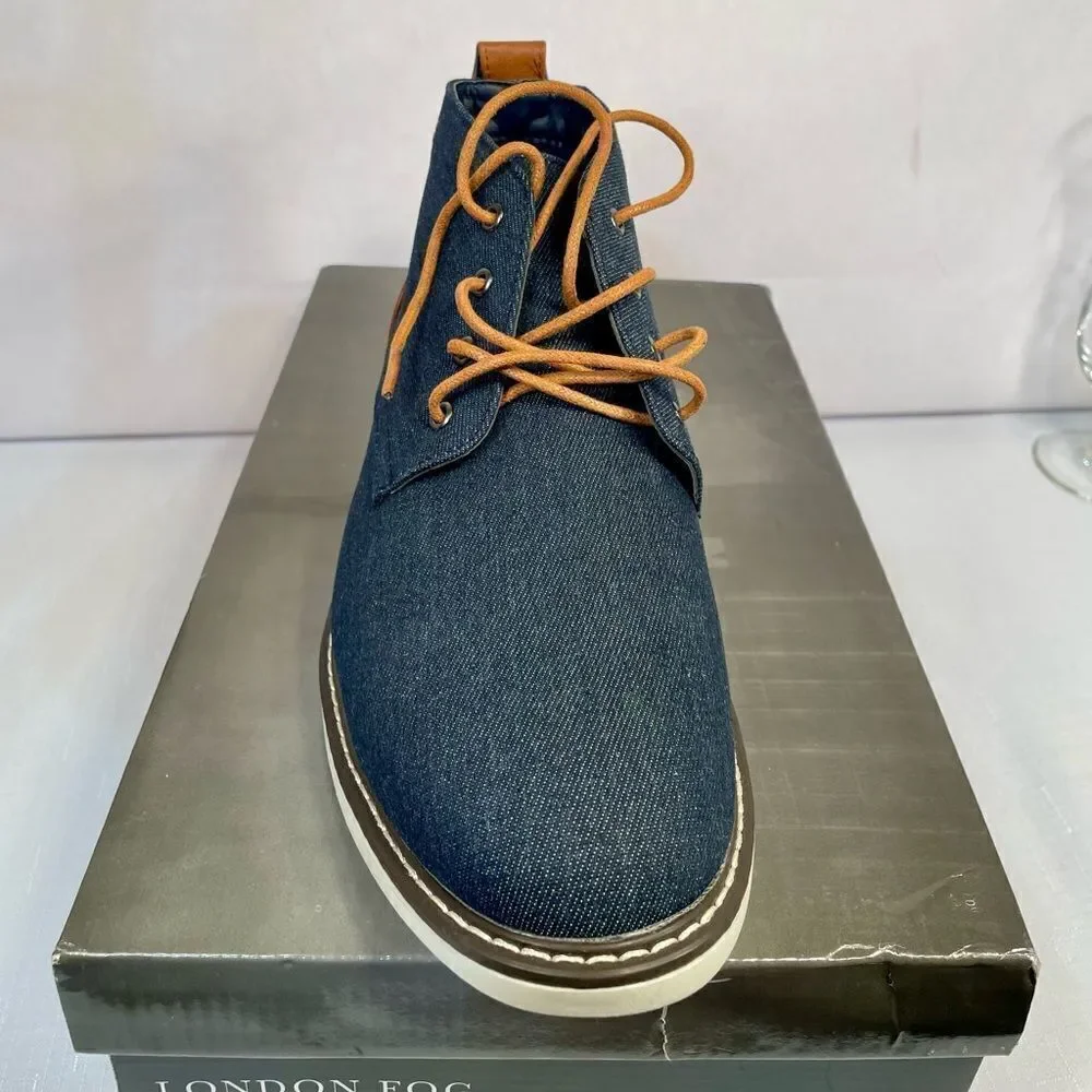 LONDON FOG BELMONT HOOT IN NAVY/COGNAC SIZE 9M NWT